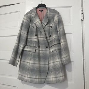 Torrid Plaid Wool Midi Coat